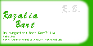 rozalia bart business card